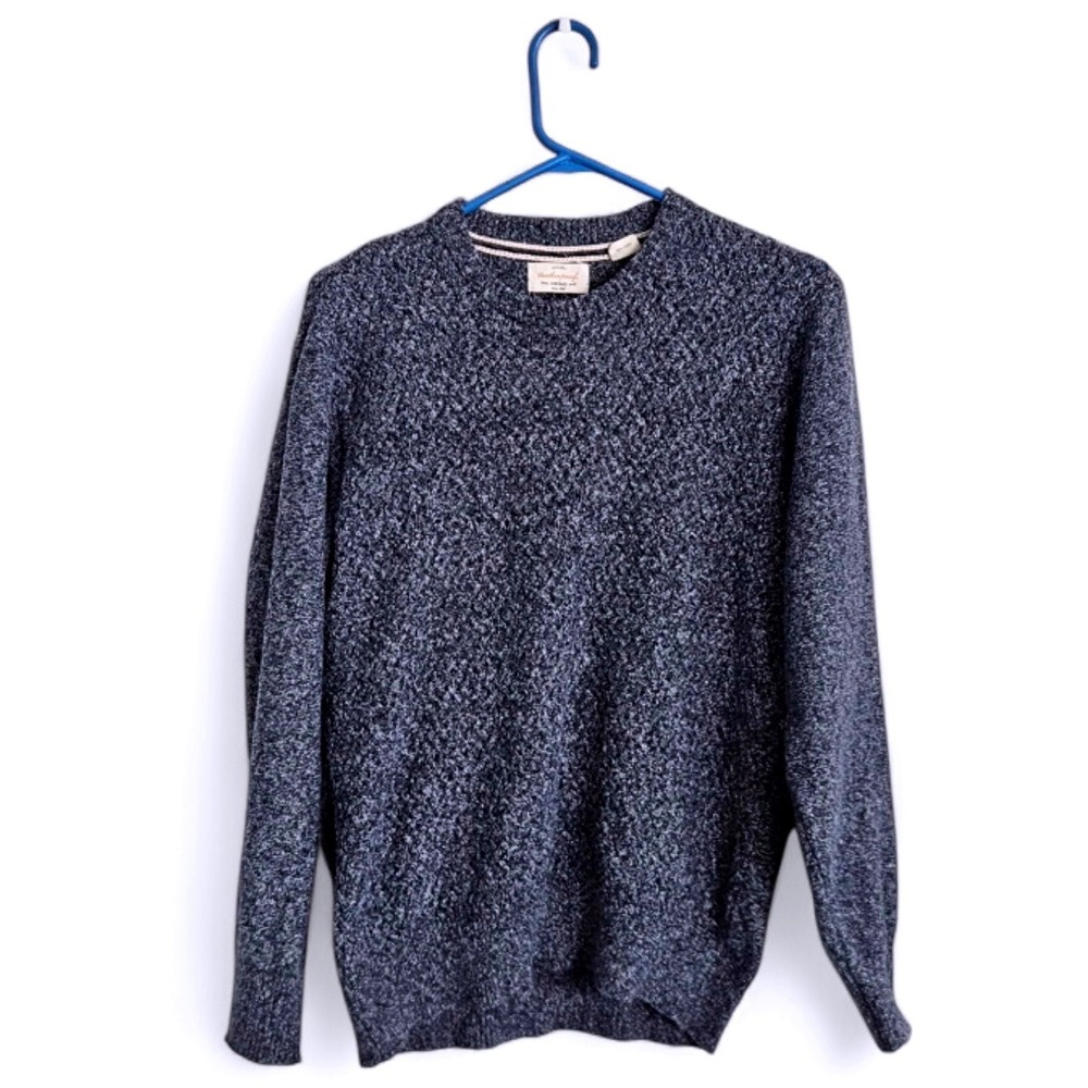Weatherproof Vintage Women's M Navy Blue Marled Crewneck Sweater